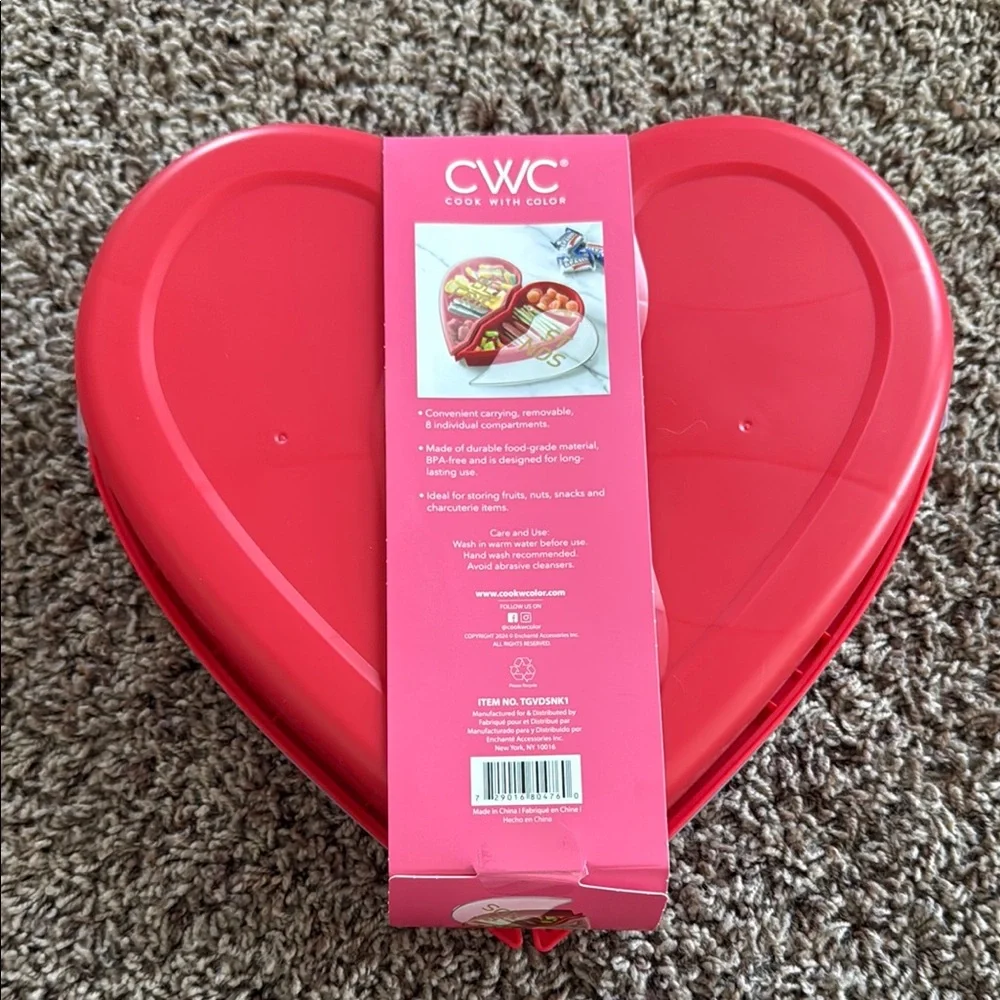CWC Heart-Shaped Red Best Friends Snack Box - Picture 2 of 2